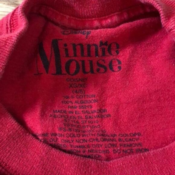 Disney Minnie Mouse Red T-Shirt Kids Size 4T Its All About Me Florida Graphic Te - Picture 4 of 4